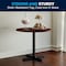 Flash Furniture Round 35.5" W, 35.5" L, 30" H, Laminate Top, Red GC-M-BLK-15-CHR-GG - alternate 5